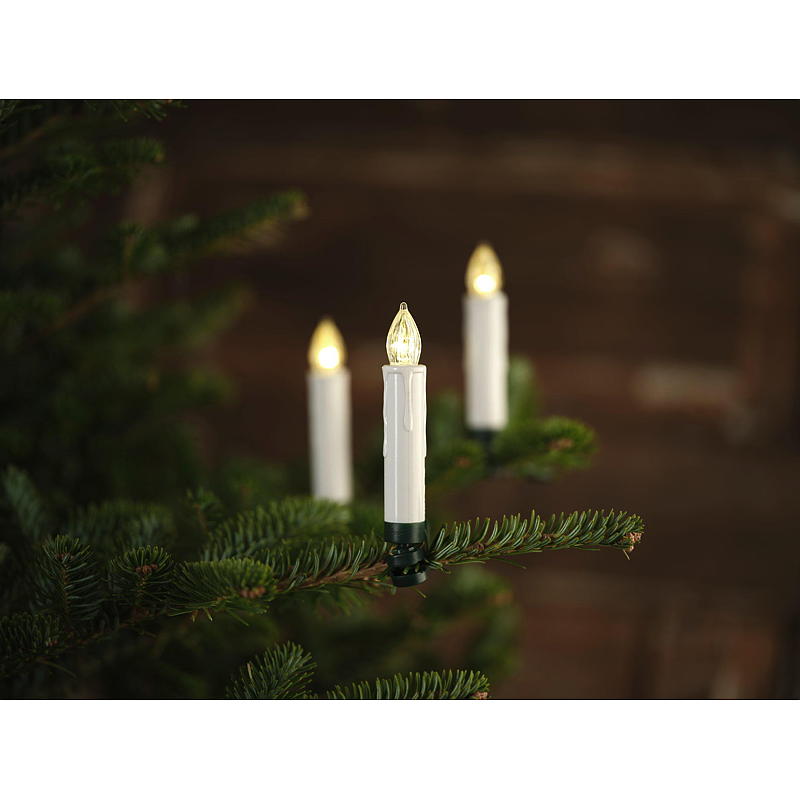 Home Juletrelys 15 LED m/batteri og fjernkontroll
