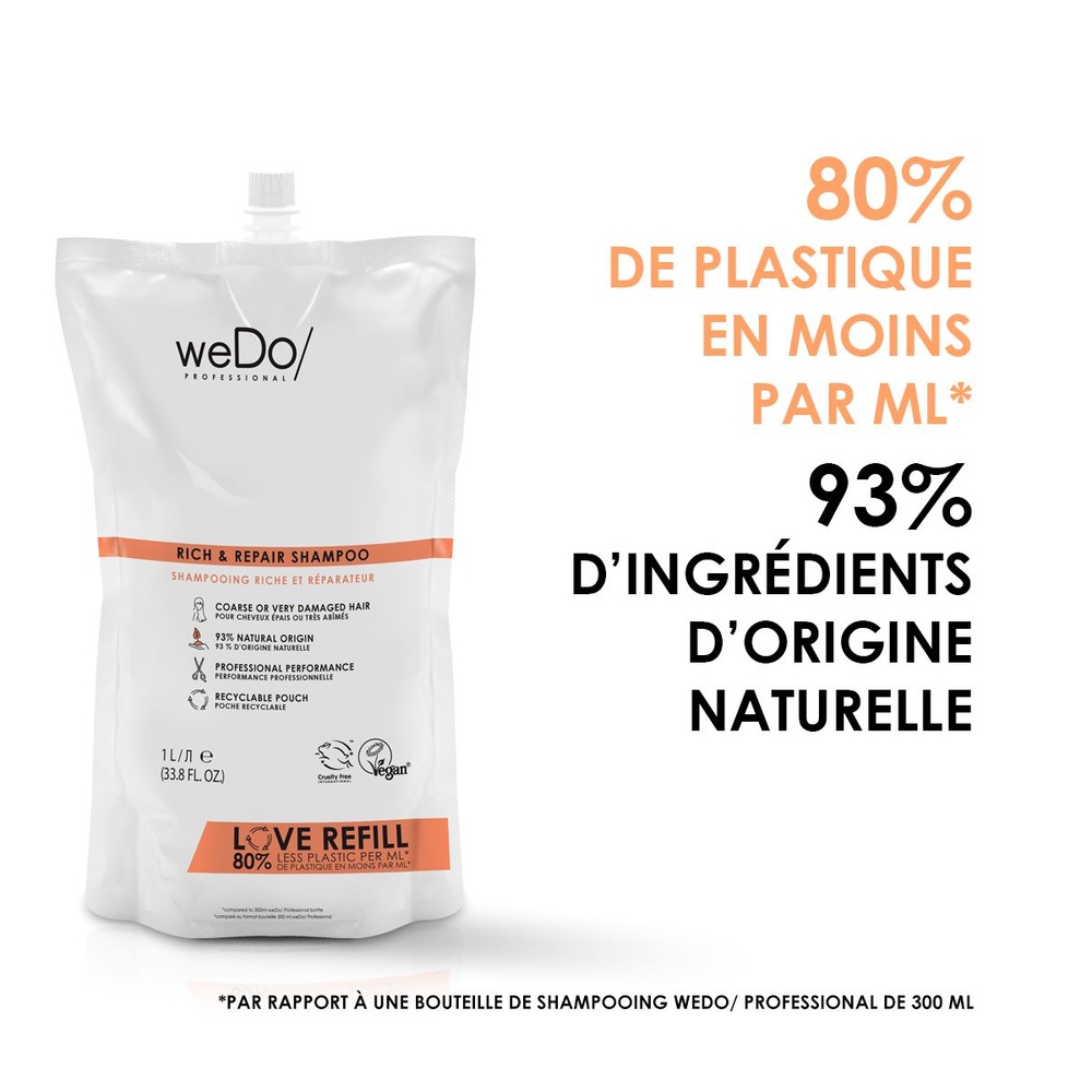 wedo WEDO/ Professional Shampoing Riche & Réparateur 1000ml Shampoing