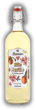 Raunikar Alte Marille 1,0 Liter Raunikar Alte Marille 1,0 Liter Marillen-Schnaps im Holzfass gereift. 1	 Liter - Vol 38%