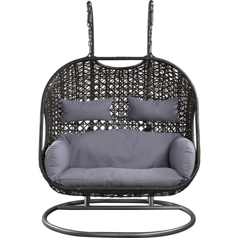 2024 Patio Wicker Swing Chair With Stand Rain Cover Included