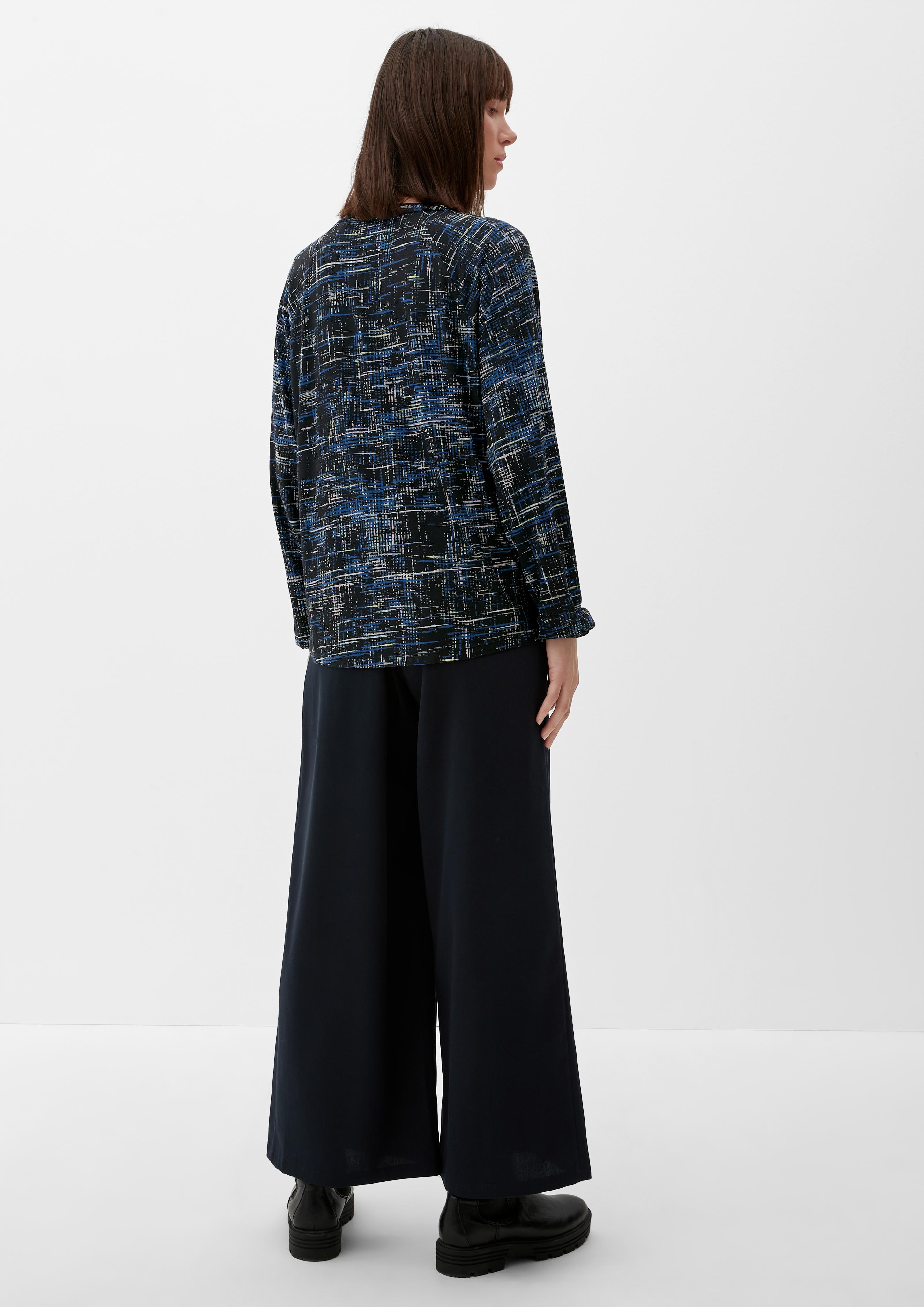 Jerseybluse mit Allover-Muster  2125376-99A0