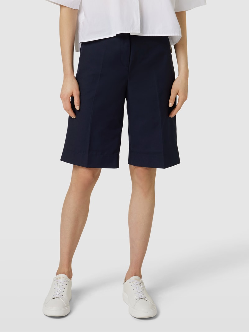 Bermudas mit Bügelfalten in marineblau