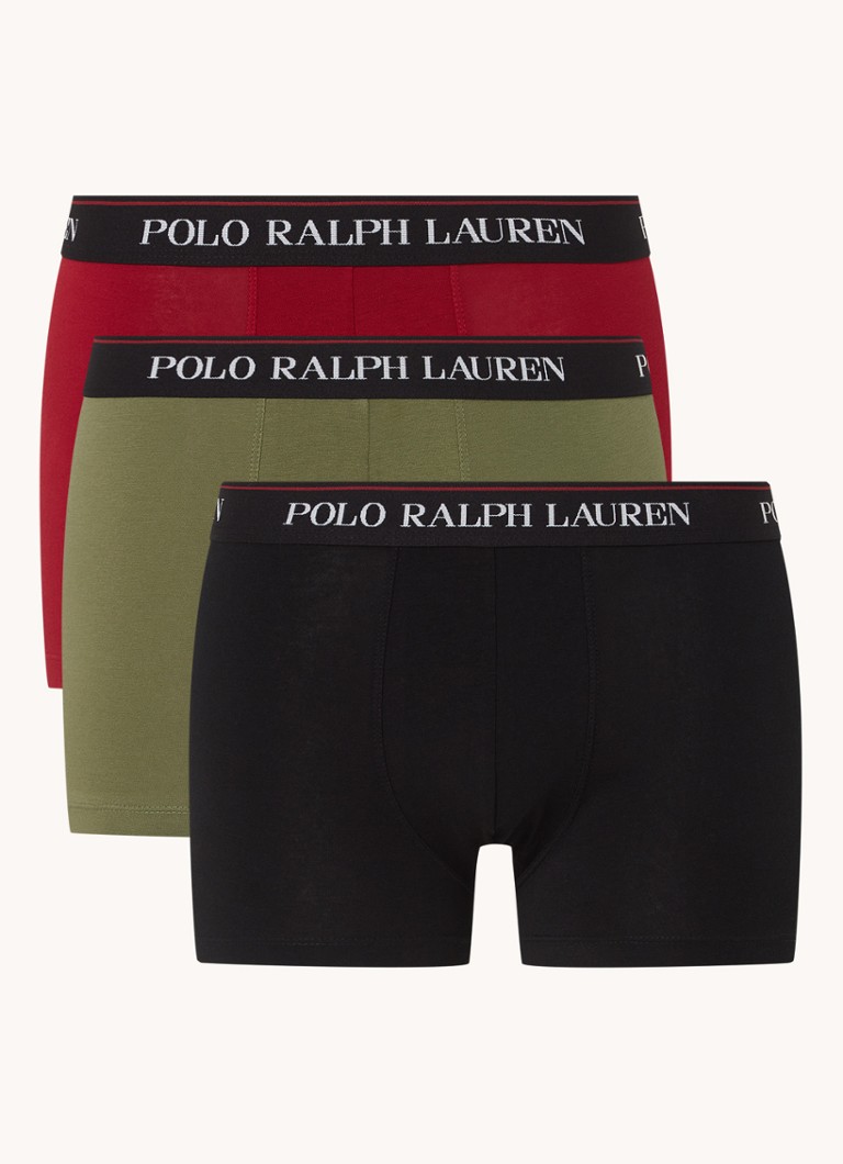 Ralph Lauren Boxer Shorts with logo waistband in a 3-pack