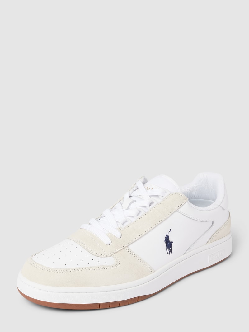 Sneaker mit Label-Print in weiß