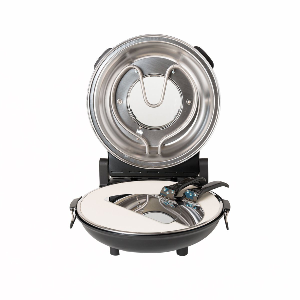 Elektronik SCHÄFER Pizzaofen Pizzamaker 32cm Pizzaofen 1200W Keramiksteinplatte