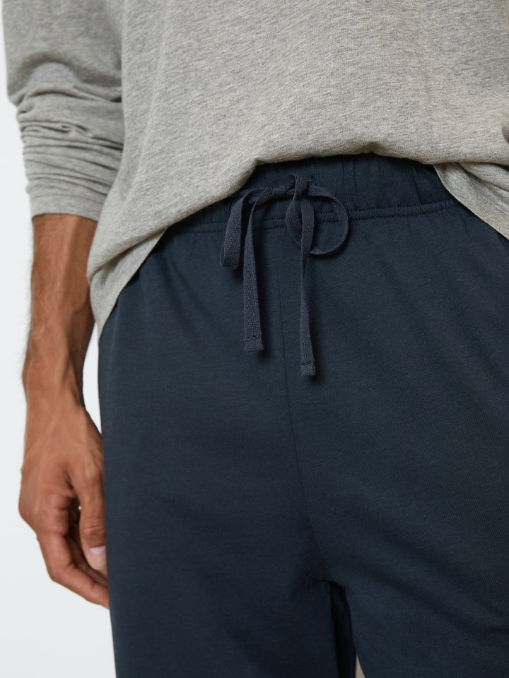Marc O'Polo Pyjama Mix & Match Cotton in Grau-Blau günstig kaufen