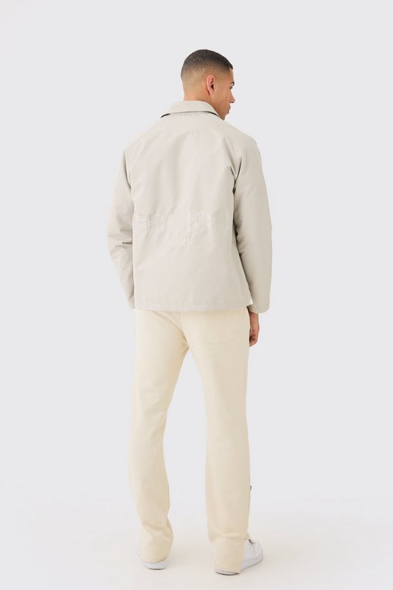 Bestickte Twill Coach-Jacke