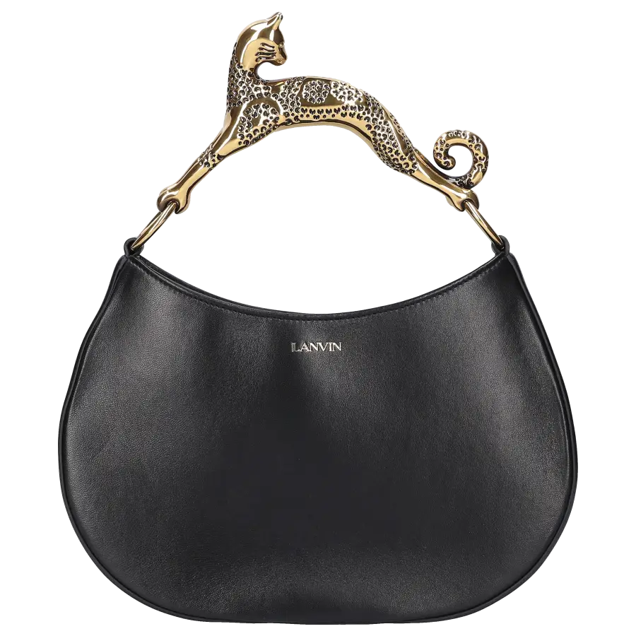 Lanvin - Handtasche HOBO-CAT Lammleder - schwarz