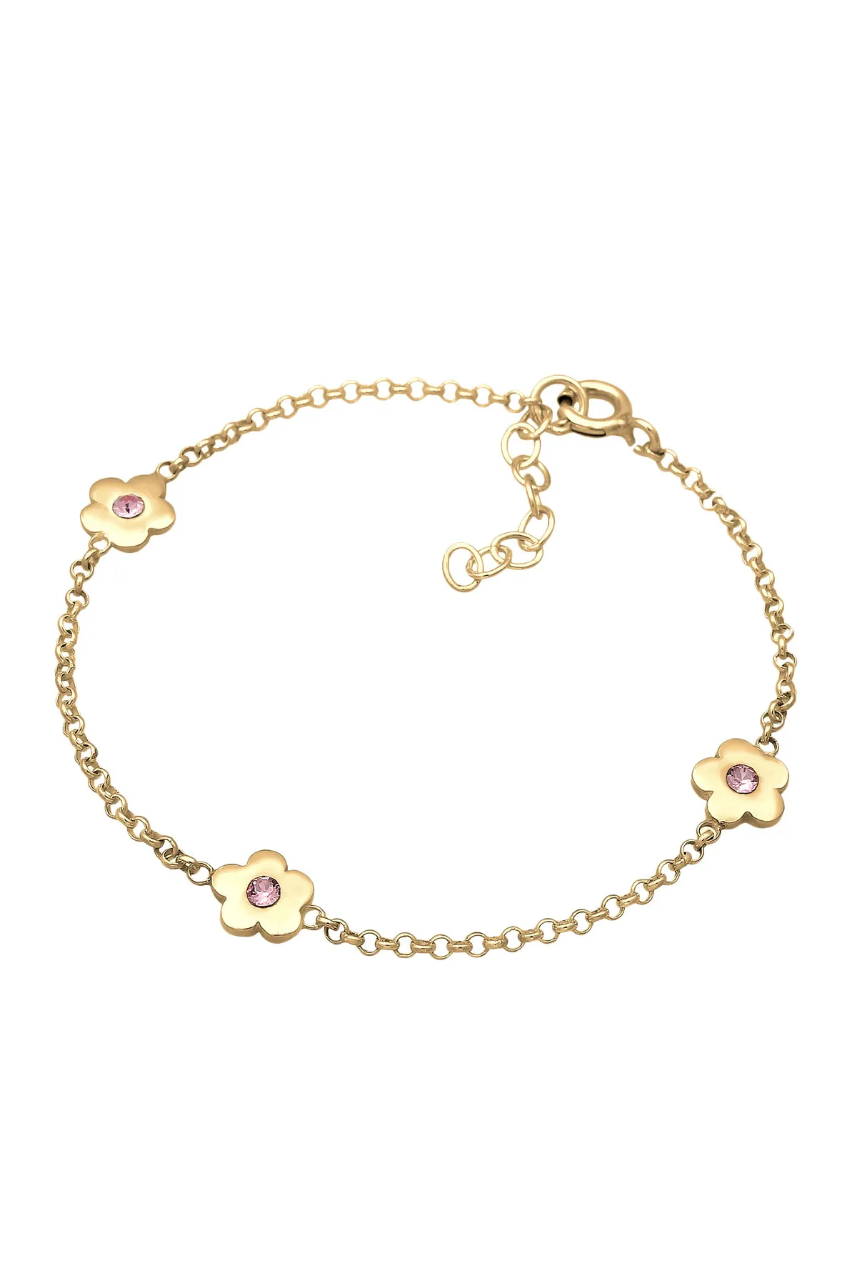 ELLI  Armband Kinder Blumen Floral Kristalle Silber