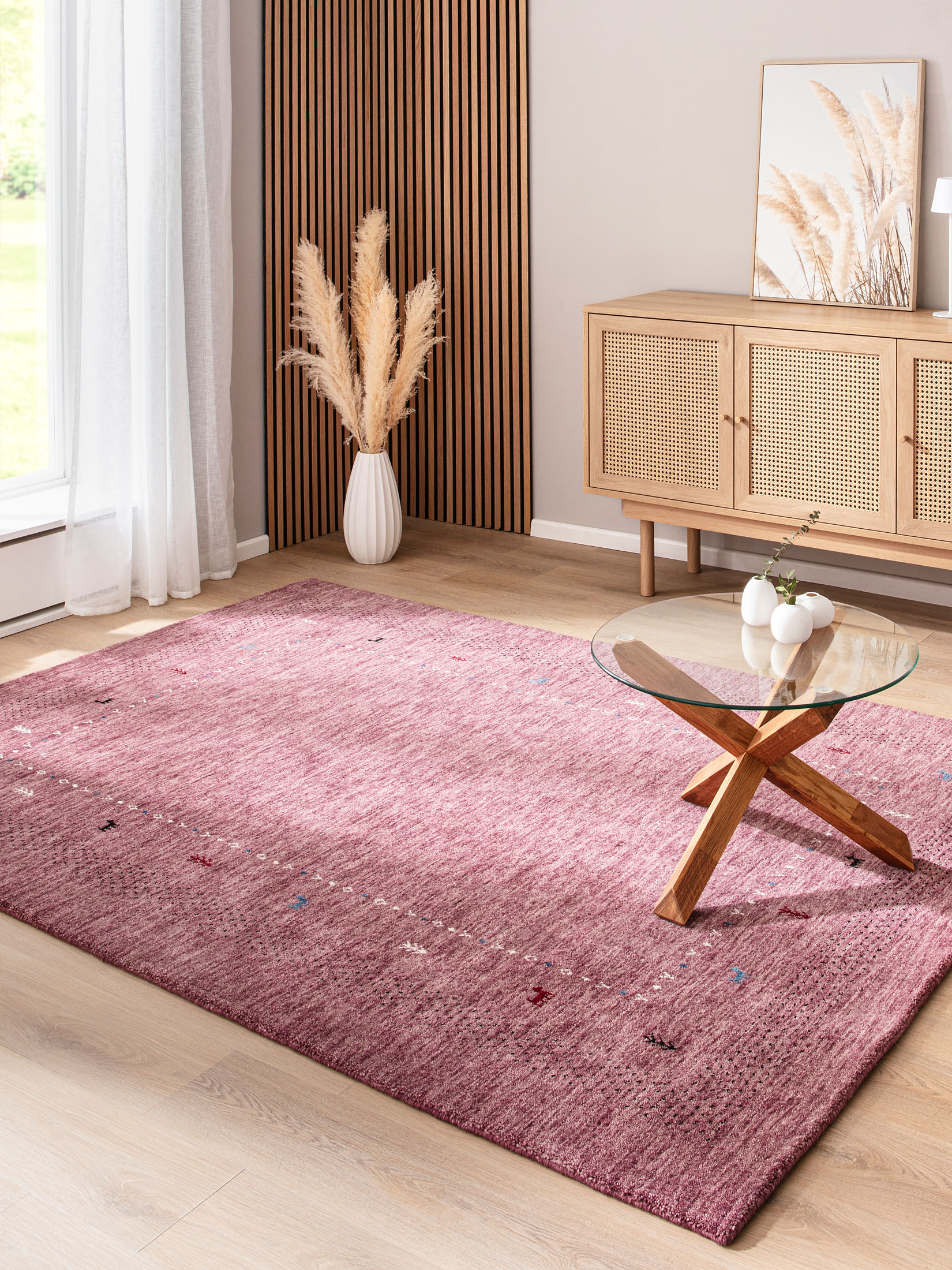 Kamlapur Gabbeh-Teppich, Mauve