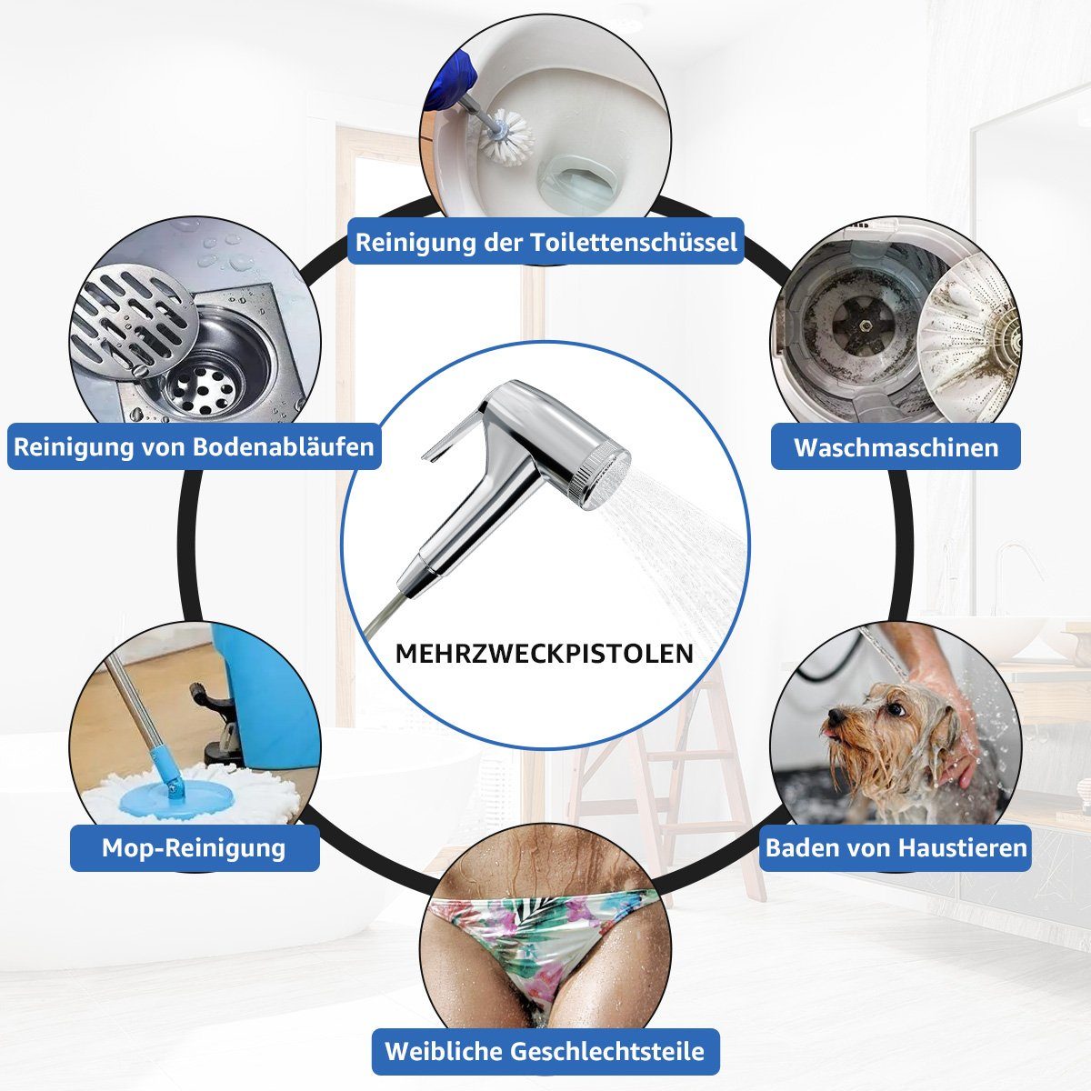 MULISOFT Brausegarnitur 6 in 1 Duschsäule Massagedusche, Regendusche,Handbrause Wanneneinlauf, 6 Strahlart(en), Duschpaneel Edelstahl mit Thermostat für Badezimmer Dusche