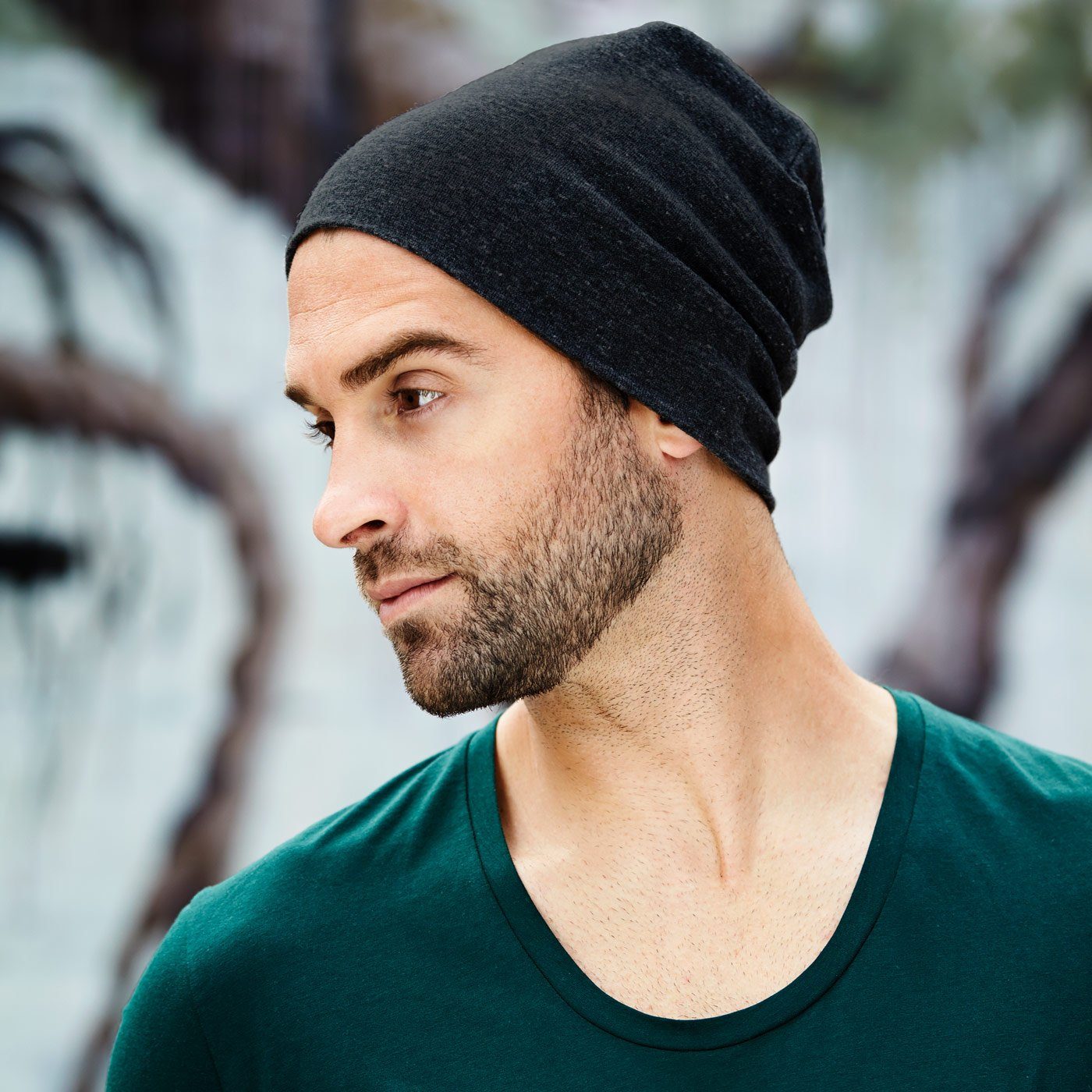 style3 Beanie (1-St) Beanie Mütze Unisex Damen Herren Haube Sommer slouch XXL Chemo Schlafmütze Cap