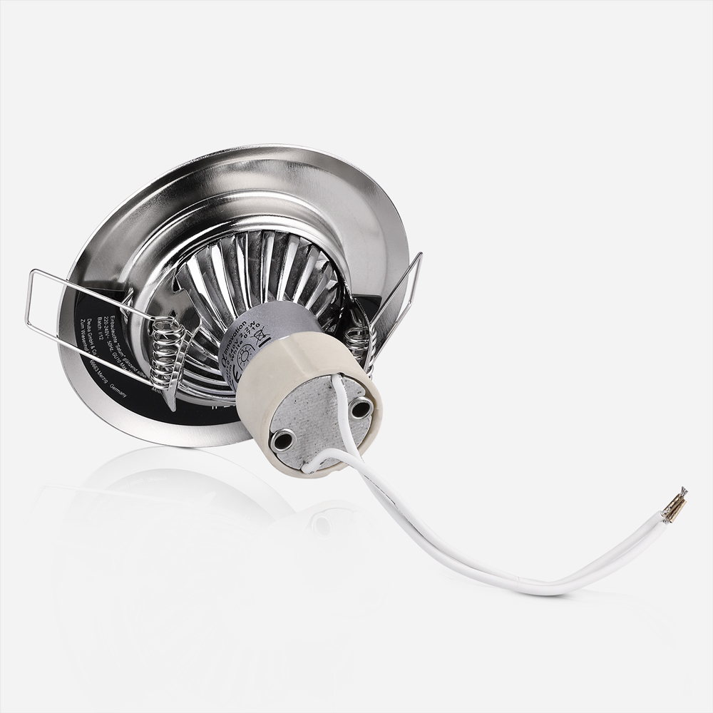 Monzana monzana® Rahmen für Einbauleuchte 10er-Set Silber glänzend