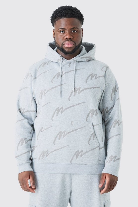 Plus Man Signature Hoodie mit Print