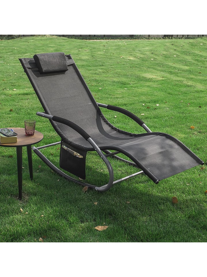 SoBuy Swingliege in Schwarz - (B)150 x (H)63 x (T)87cm günstig kaufen onesize