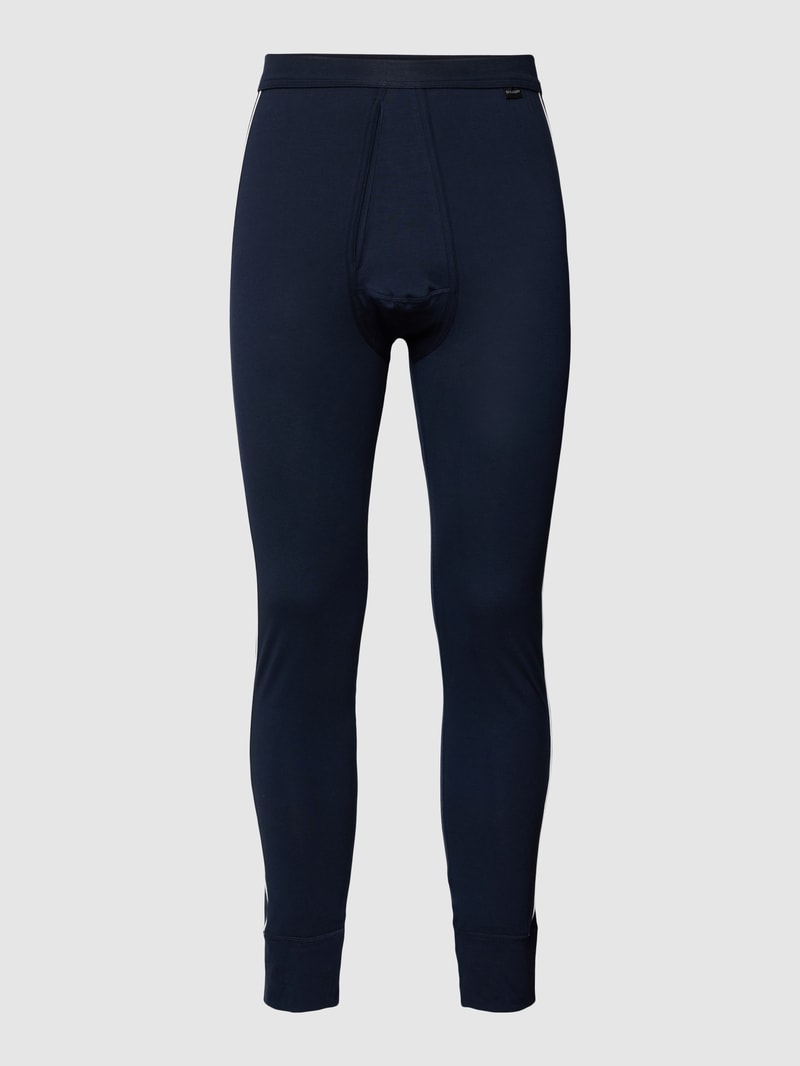 Lange Unterhose mit Label-Detail in dunkelblau