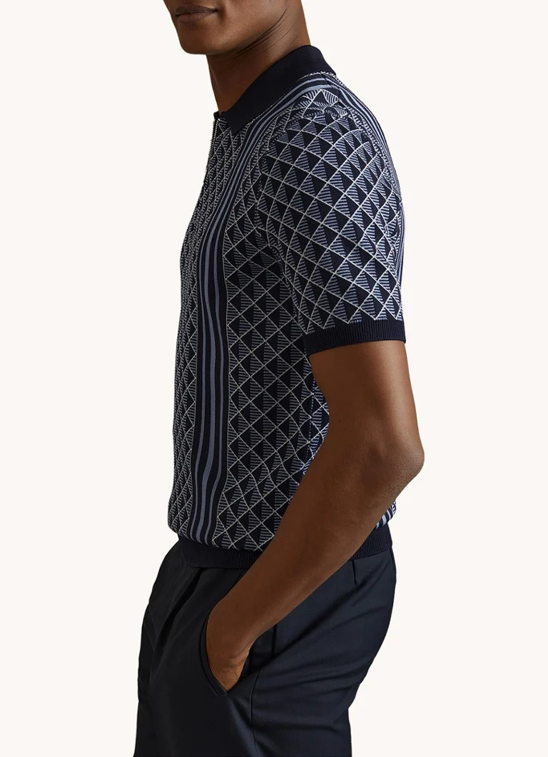 Polo Reiss Sanderson de corte regular com estampa gráfica