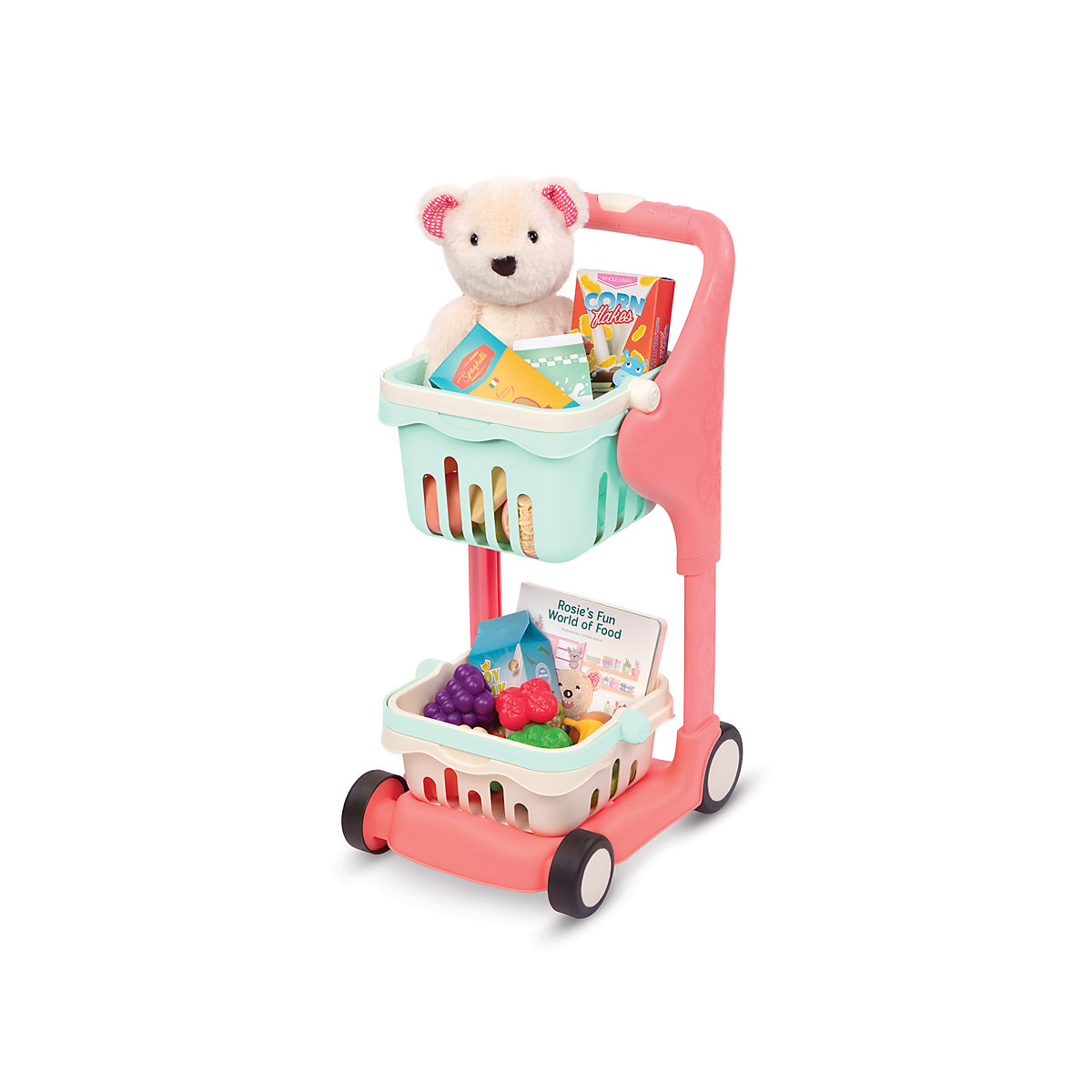 B. Shop & Glow - Musikalischer Einkaufswagen mit Teddybär