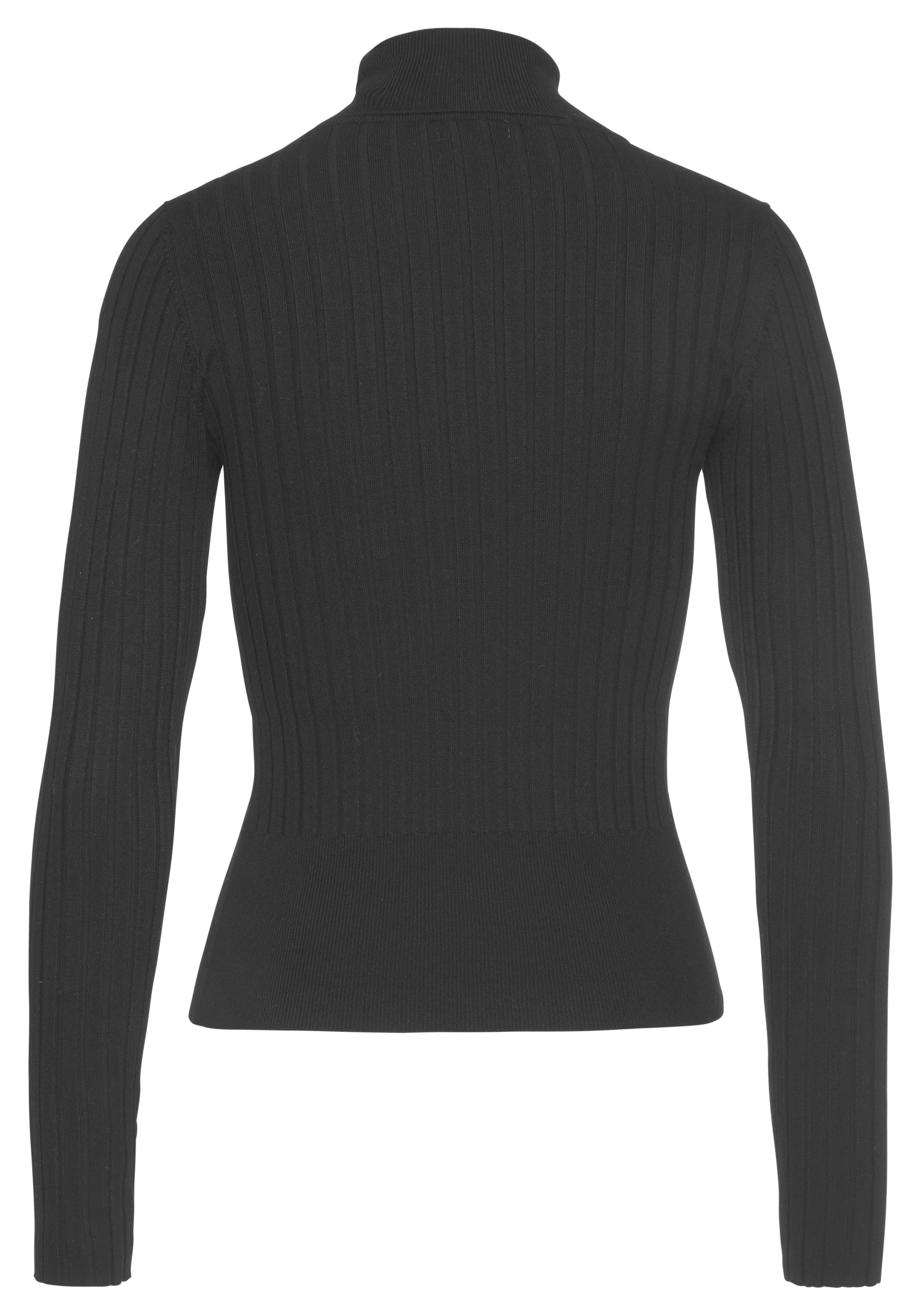 LASCANA Rollkragenpullover aus weichem Rippstrick