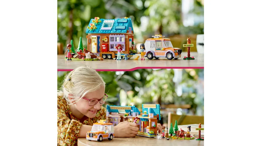 LEGO Friends 41735 Mobiles Haus, Camping-Spielzeug mit Auto