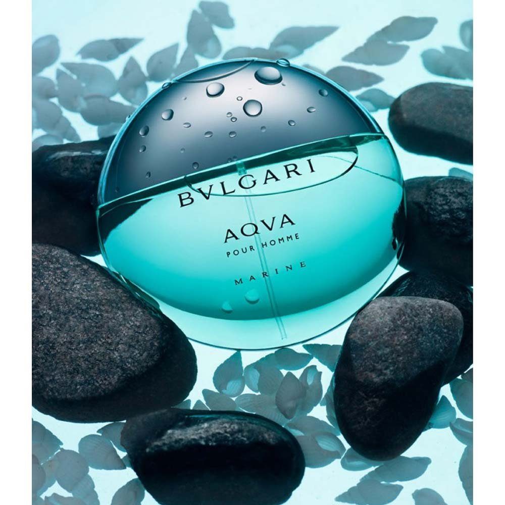BVLGARI Eau de Toilette Bvlgari Aqva pour Homme Marine EdT 100ml, frische Meeresbrise, Glasflakon