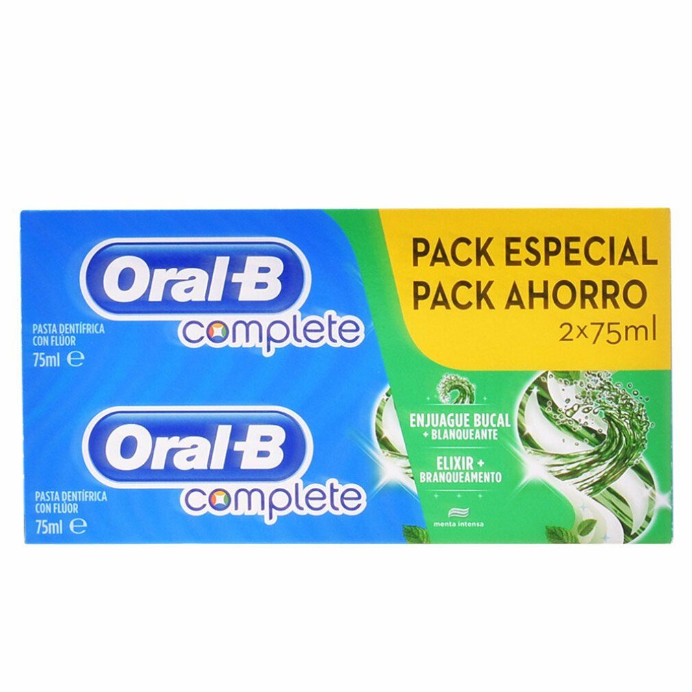 Oral-B Zahnpasta COMPLETE DENTIFRICO ENJUAGE + BLANQUEANTE LOTE 2 x 75 ml
