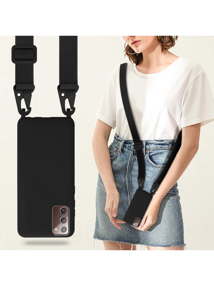 cadorabo Handykette für Samsung Galaxy NOTE 20 Hülle in LIQUID SCHWARZ günstig kaufen onesize