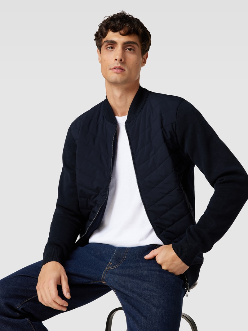 Jacke mit Zweiwege-Reißverschluss in marineblau