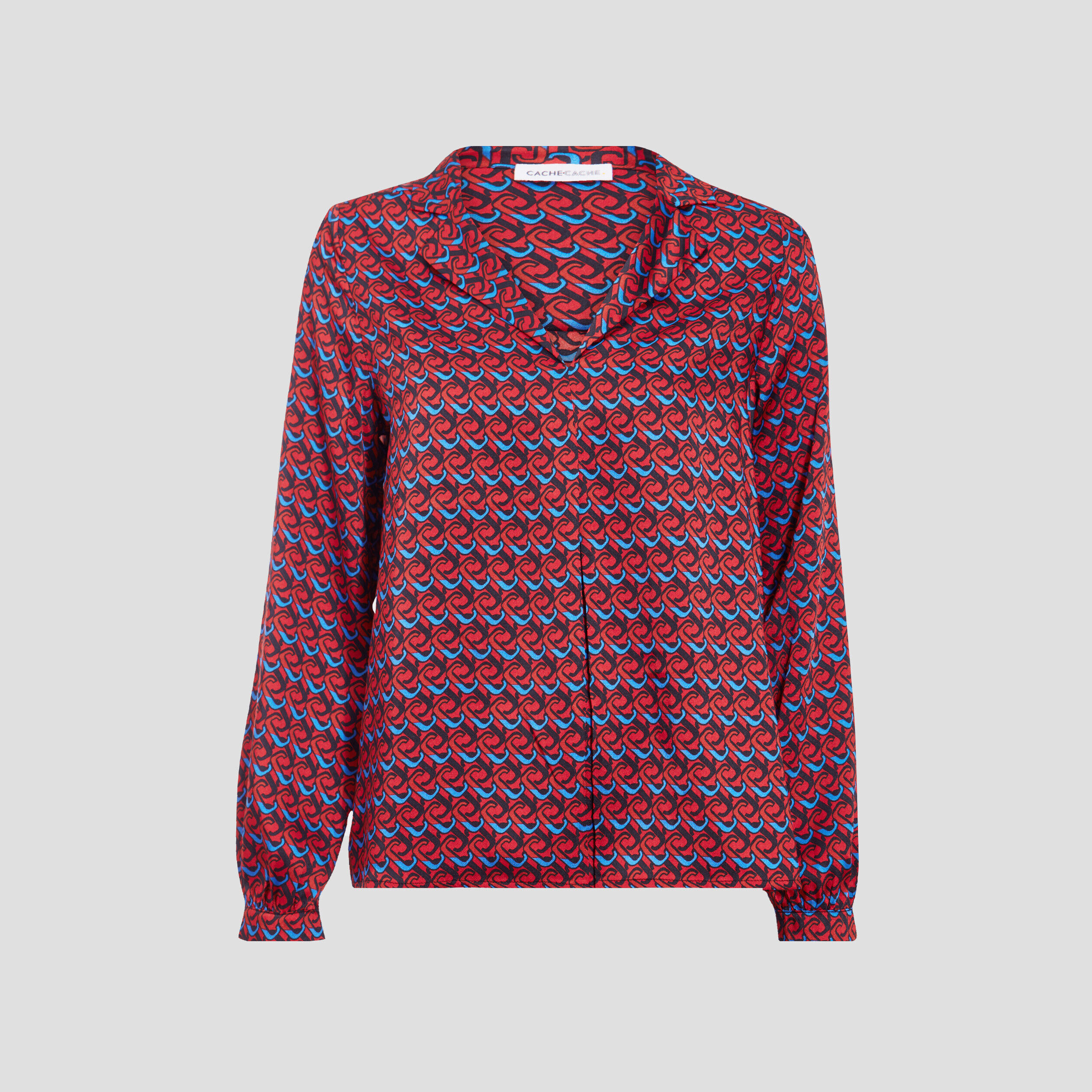 Blouse manches longues rouge femme | Cache Cache
