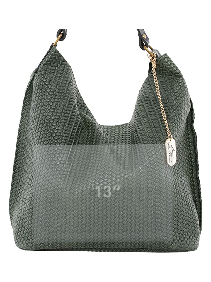 Anna Morellini Leder-Schultertasche 