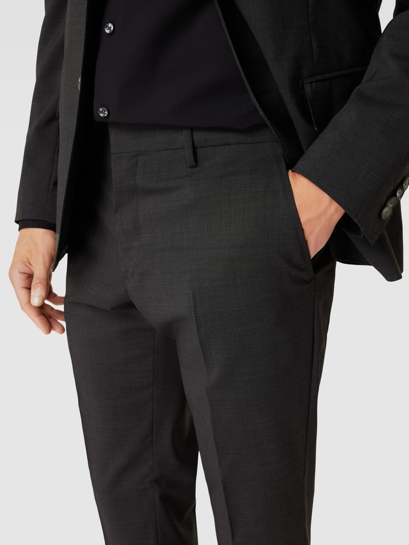 Slim Fit Anzug mit Pattentaschen in anthrazit
