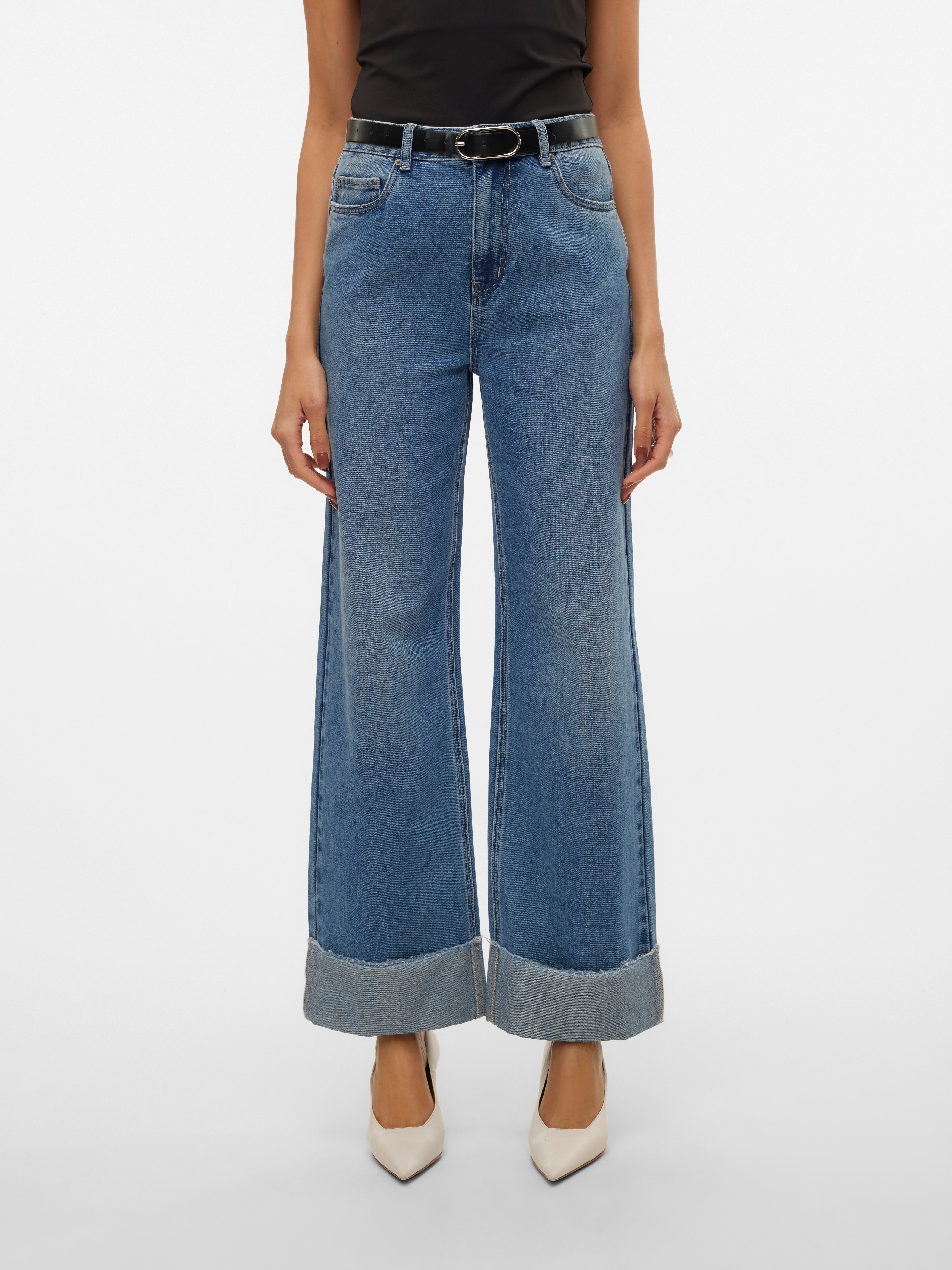 VMKATHY Hohe Taille Weit geschnitten Jeans