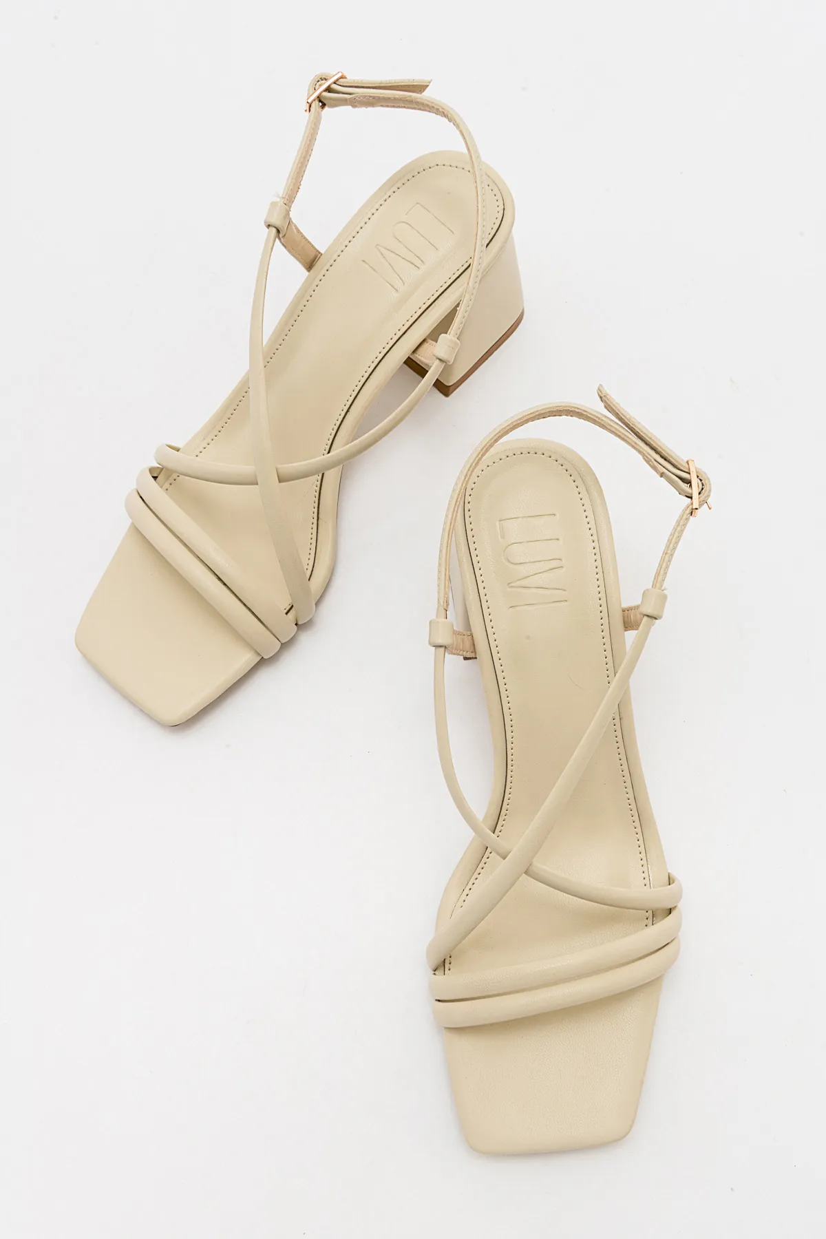 LuviShoes  Daisy Beige Skin Damen-High-Heels-Schuhe