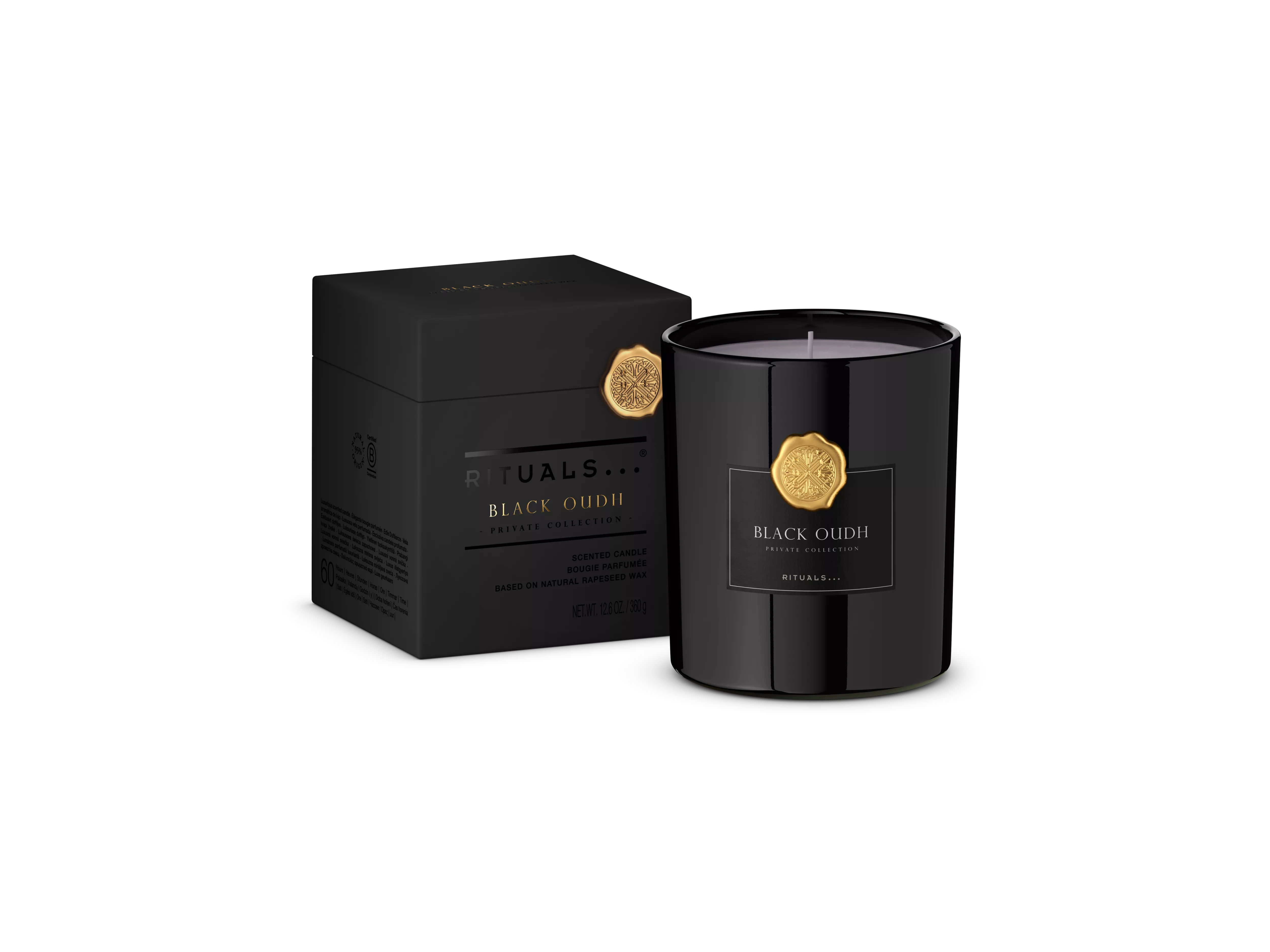 Bougie parfumée au oud noir