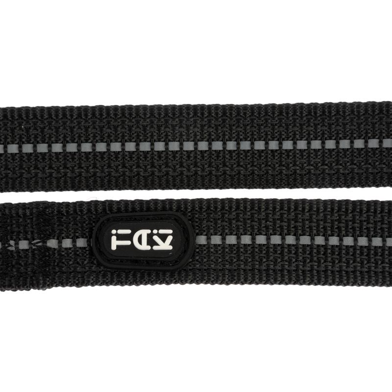TIAKI Hundeleine Reflective Rubber, schwarz