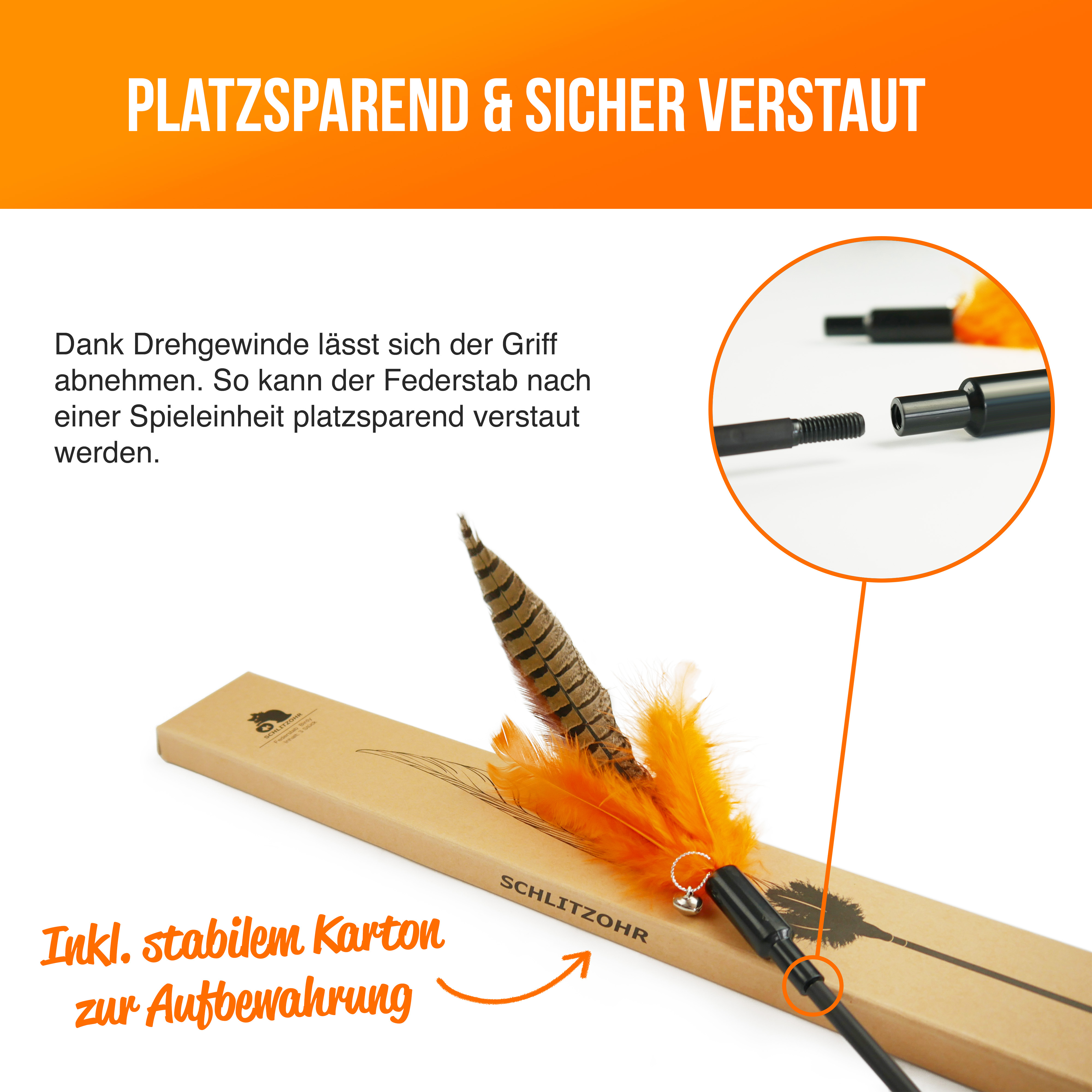 Schlitzohr Katzenangeln Schlitzohr Federwedel Birdy 3er Pack