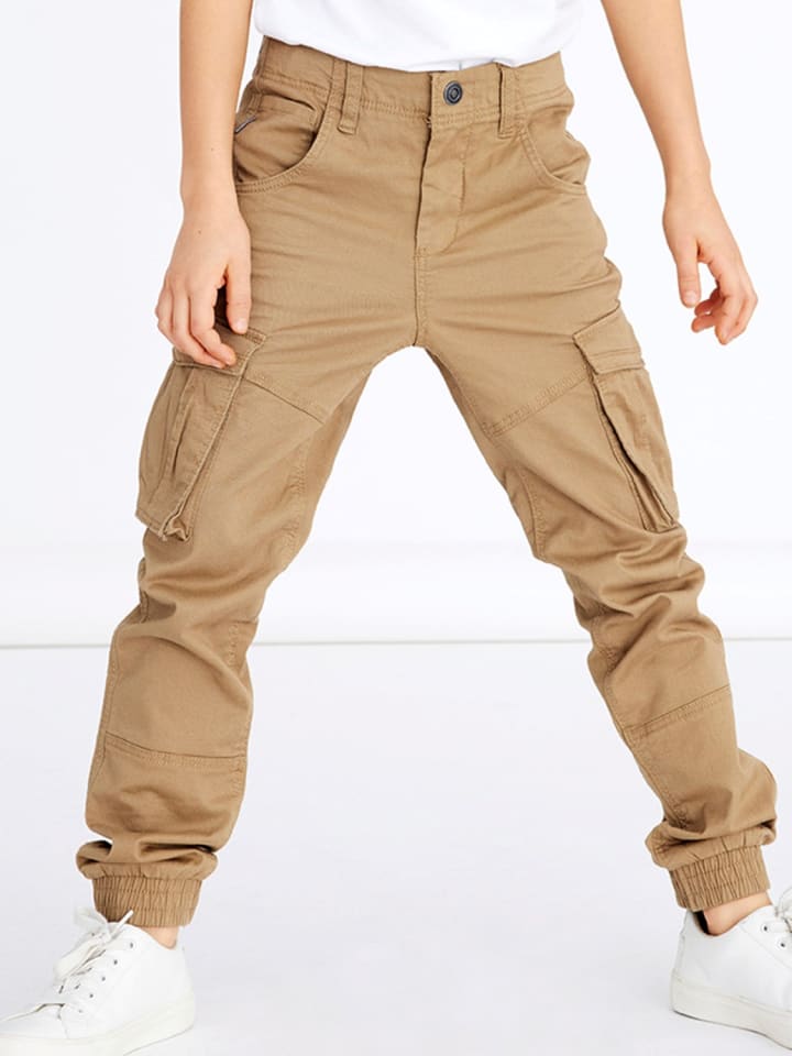 name it Cargo Hose für Jungen Jogger Chino Freizeithose NKMRYAN in Hellbraun günstig kaufen