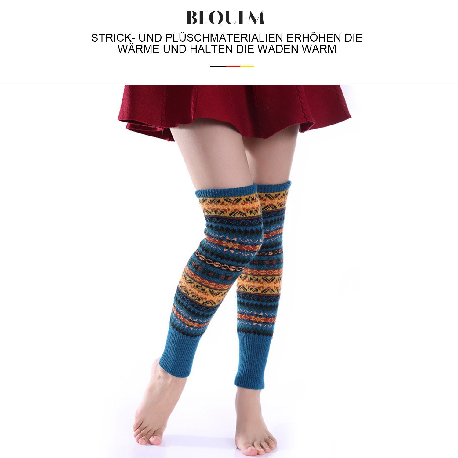MAGICSHE Beinstulpen Stulpen Damen Lange Beinwärmer Gestrickte Leg Warmers