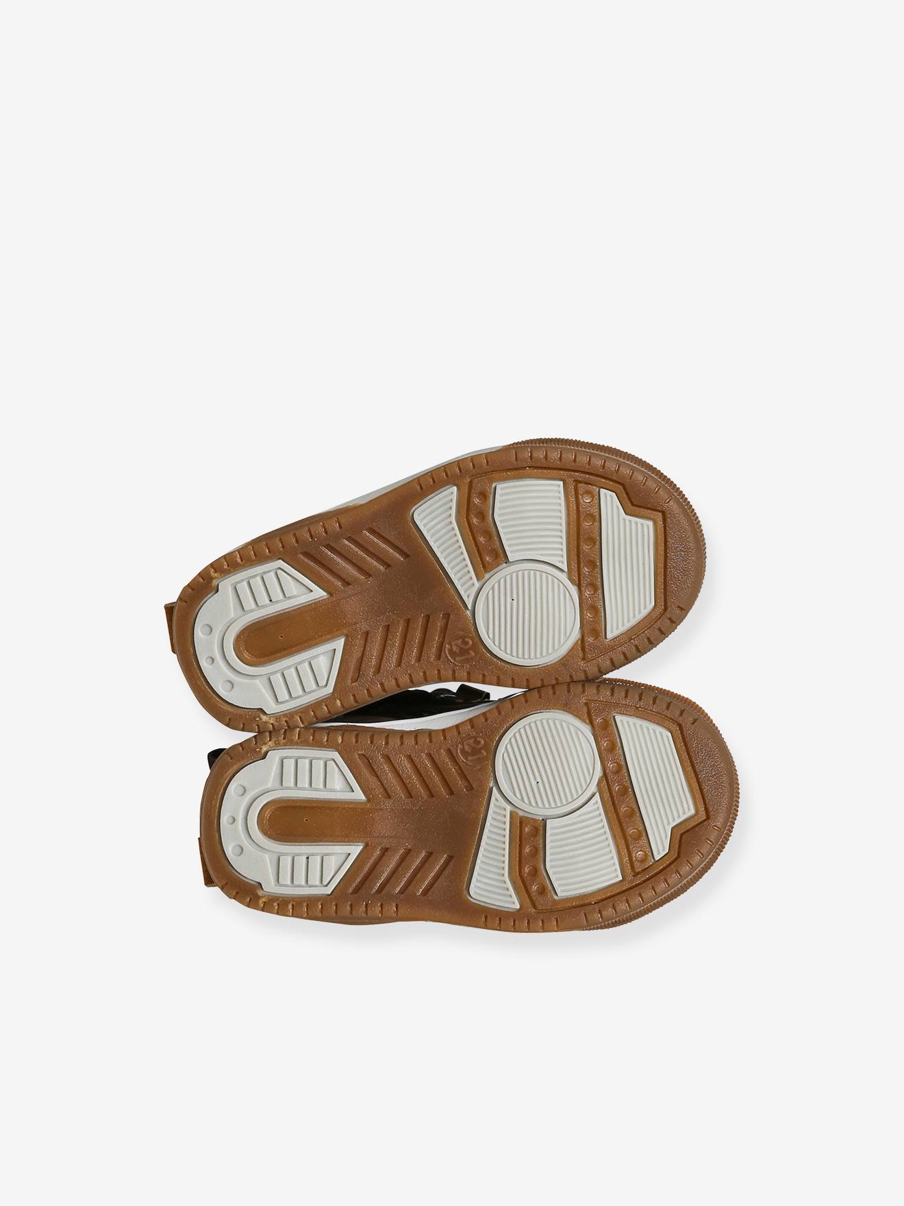 Bottines bébé garçon lacets + glissière chocolat