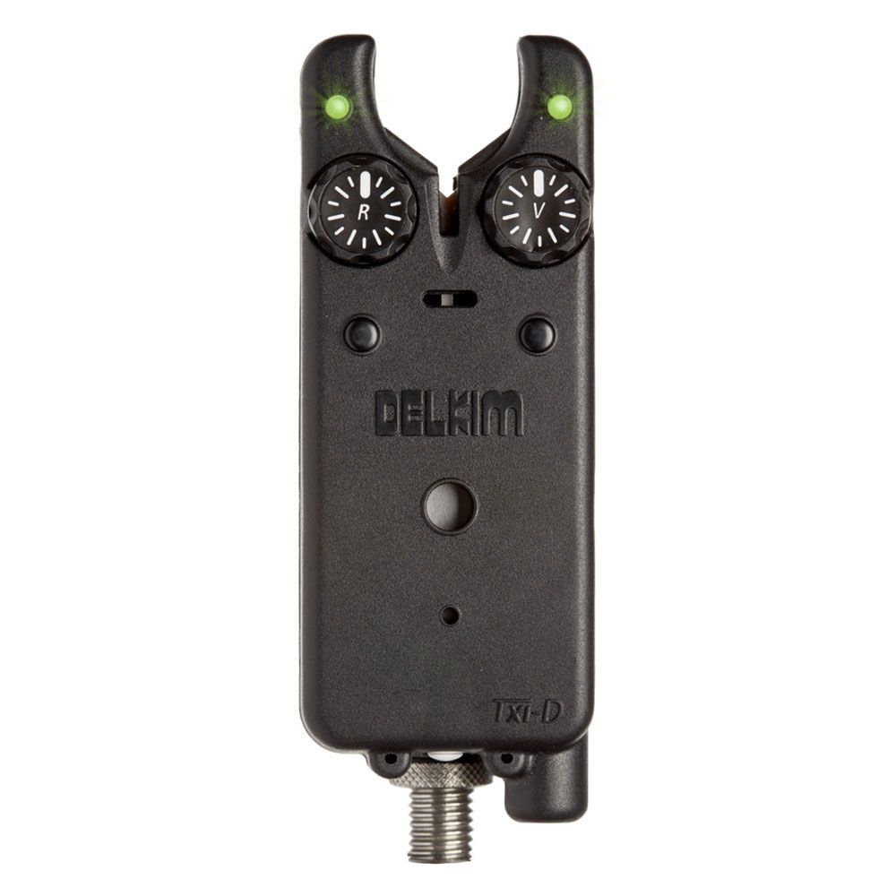 Pacote com 3 alarmes de mordida de carpa Delkim TXI-D + receptor RX-D (verde)