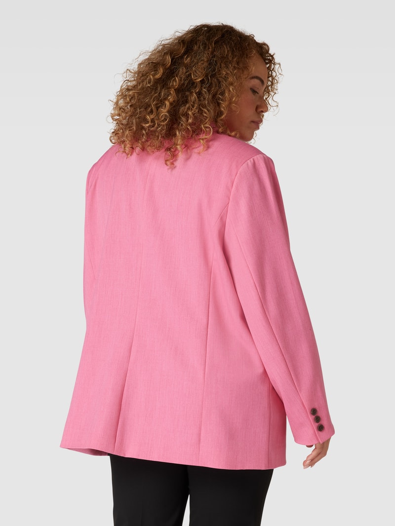 PLUS SIZE Blazer mit Pattentaschen Modell 'Milena' in pink