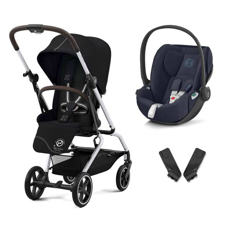 Poussette duo Eezy S Twist+ 2 bleue + siège auto Cloud Z2 bleu Cybex