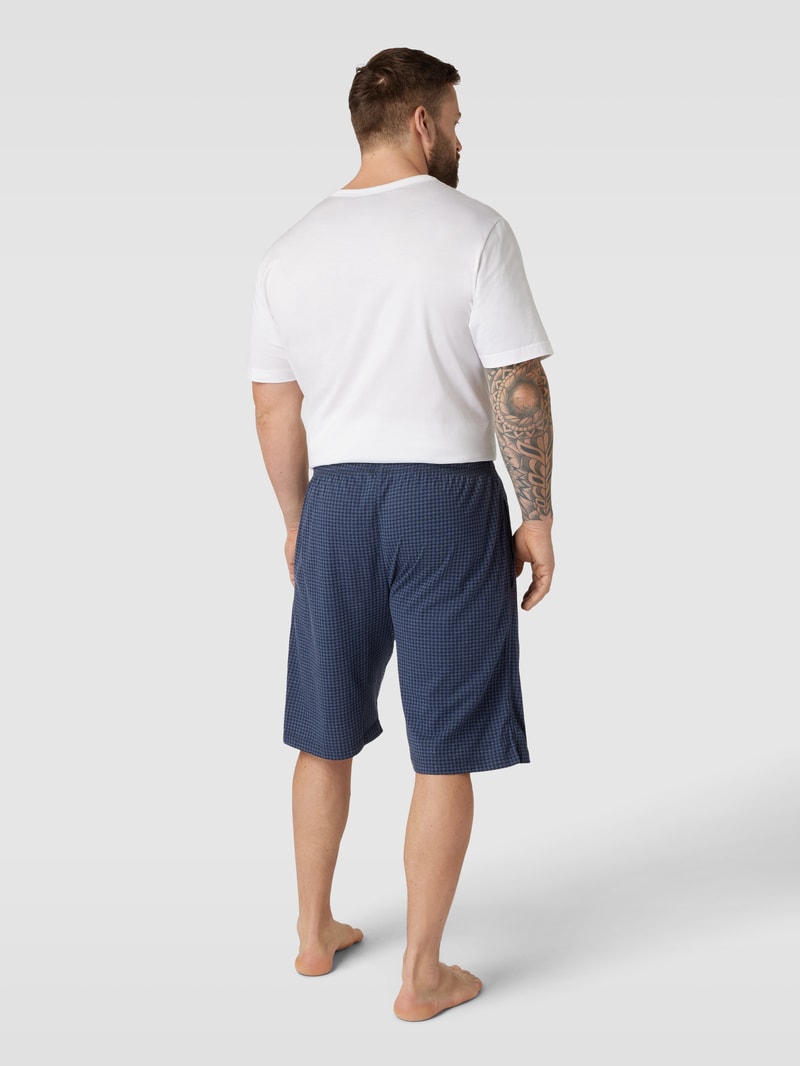 PLUS SIZE Pyjama-Shorts mit Karomuster in blau