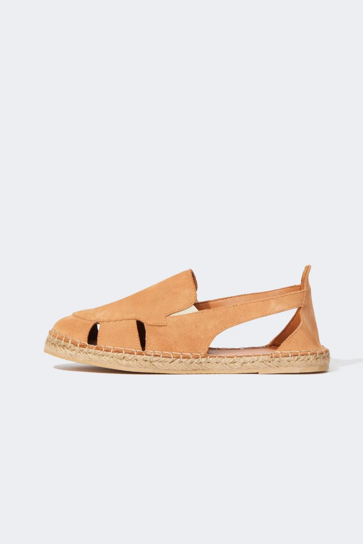 DeFacto  Damen-Espadrille zum Hineinschlüpfen aus Leder und Wildleder mit flacher Sohle Z3266az23sm