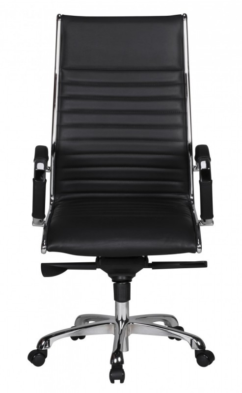 Amstyle Chefsessel Leder schwarz - Bürostuhl 5-Punkt Multiblock-Mechanik