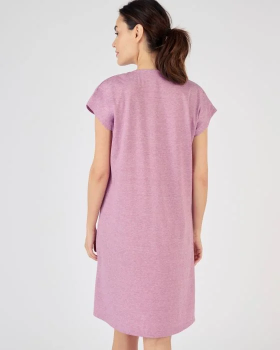 Chemise de nuit détails tressés maille jersey recyclée* Climatyl