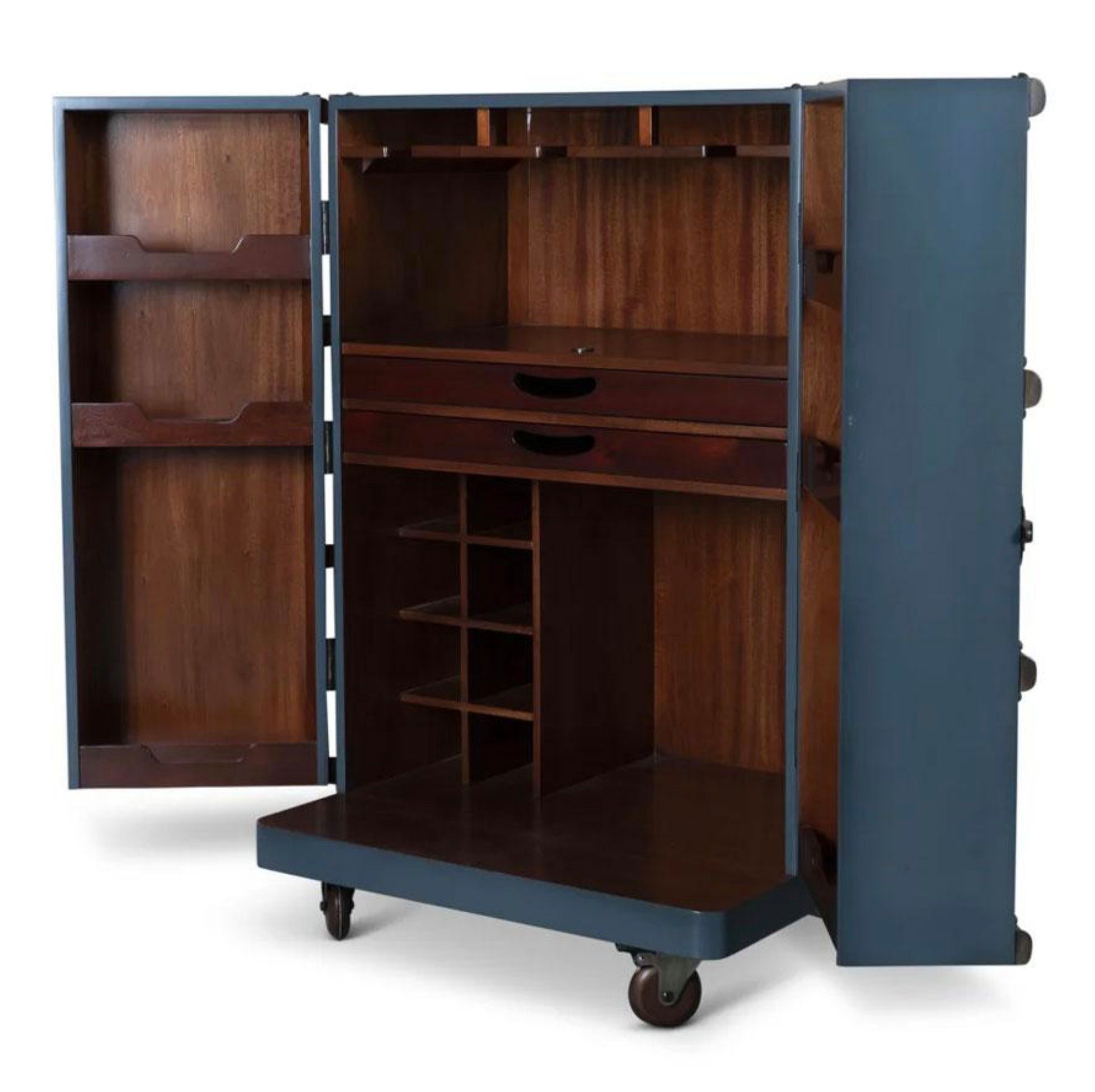 AUTHENTIC MODELS Barschrank Polo Club Bar, Blue