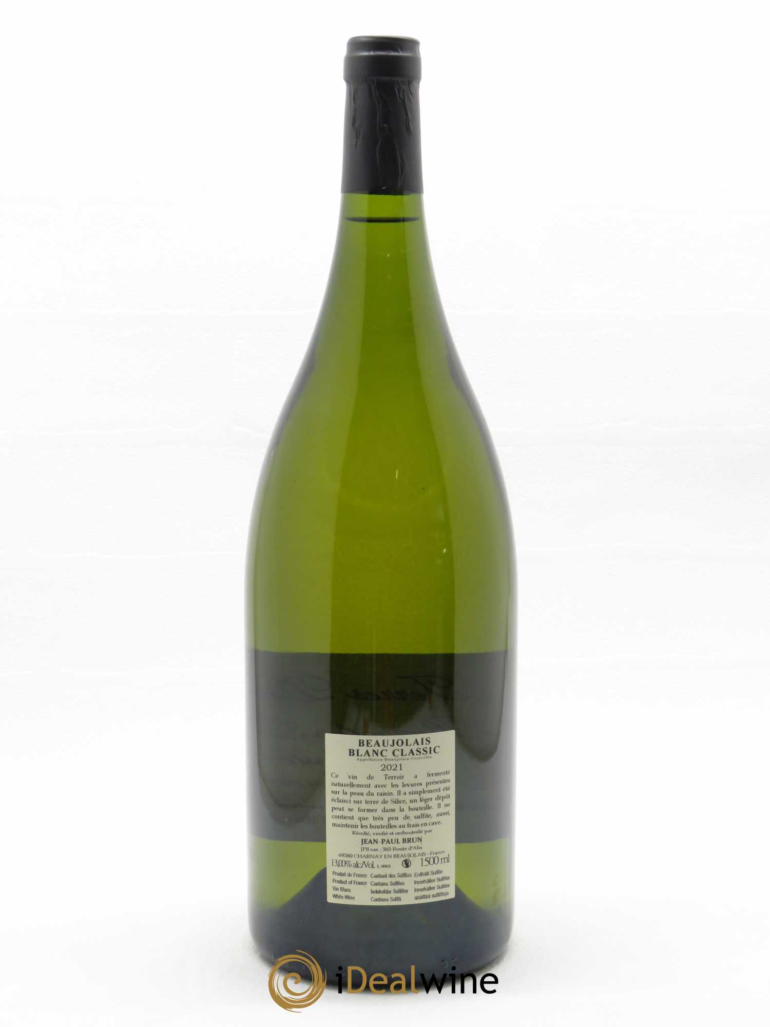 Beaujolais Chardonnay Classic Terres dorées - J-P. Brun (Domaine des)  2021 - Lot de 1 Magnum