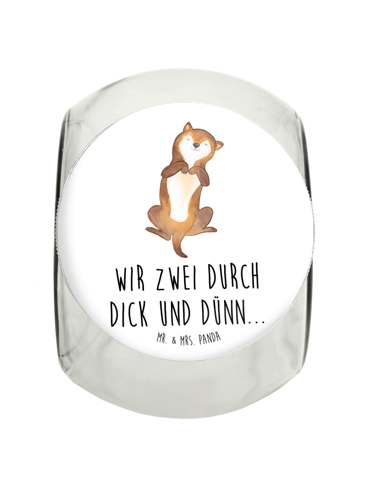 Mr. & Mrs. Panda Leckerli Glas Hund Streicheln mit Spruch in Weiß günstig kaufen