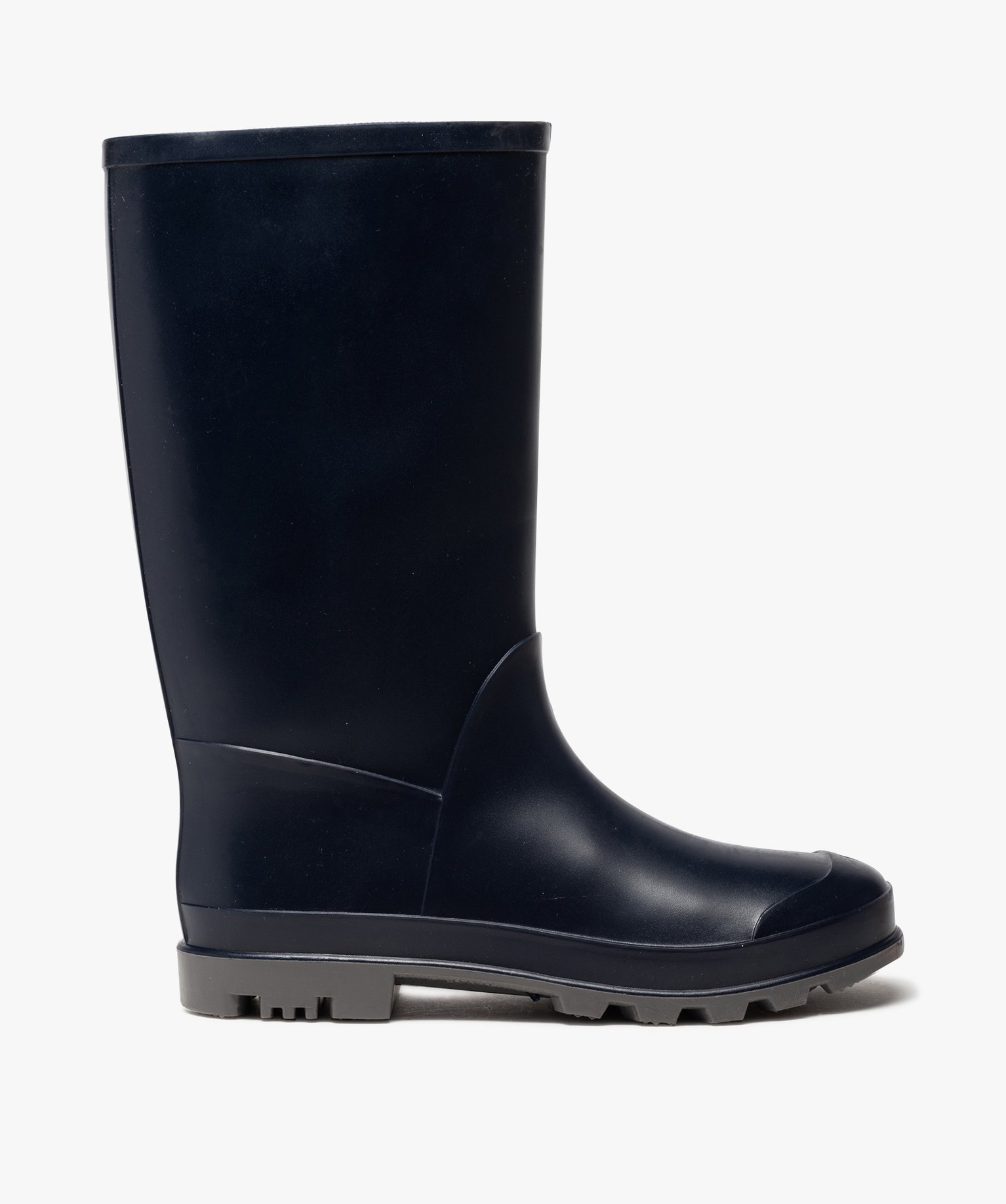Bottes de pluie femme unies à semelle crantée marine | GEMO